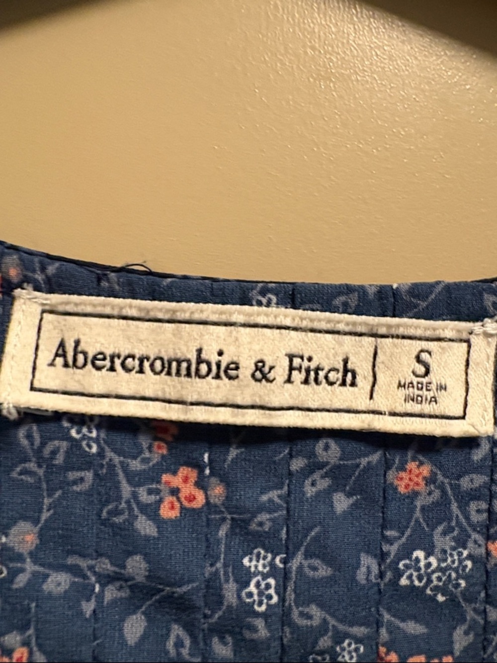 Abercrombie & Fitch Navy Floral Button-Front Sleeveless Dress - Picture 2 of 8